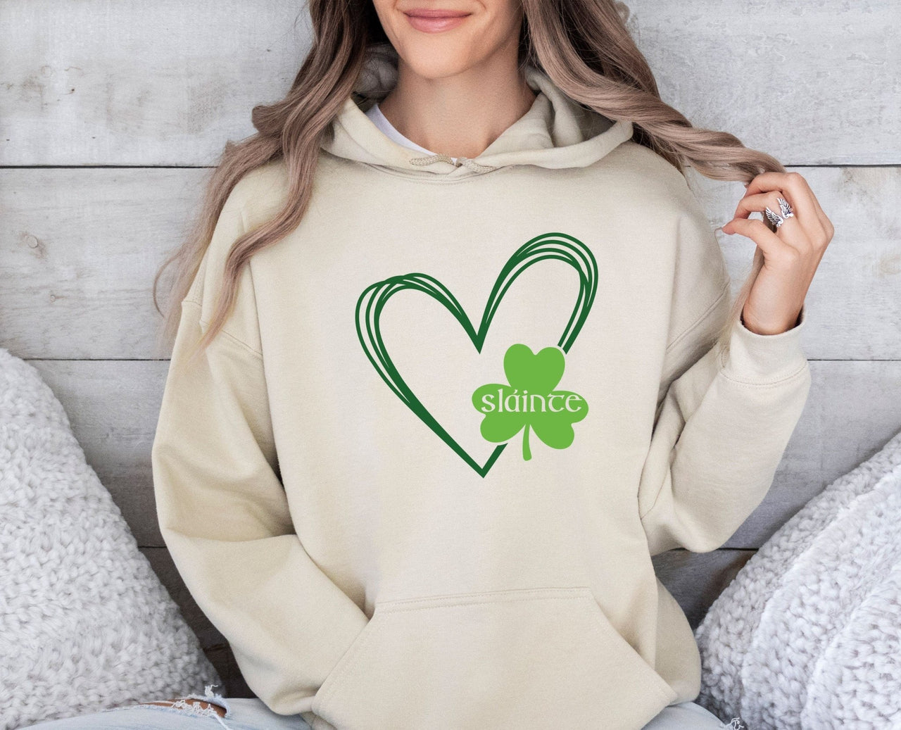 Slainte Hoodie - lismoreboutique - Hoodie - Clover_Hoodie