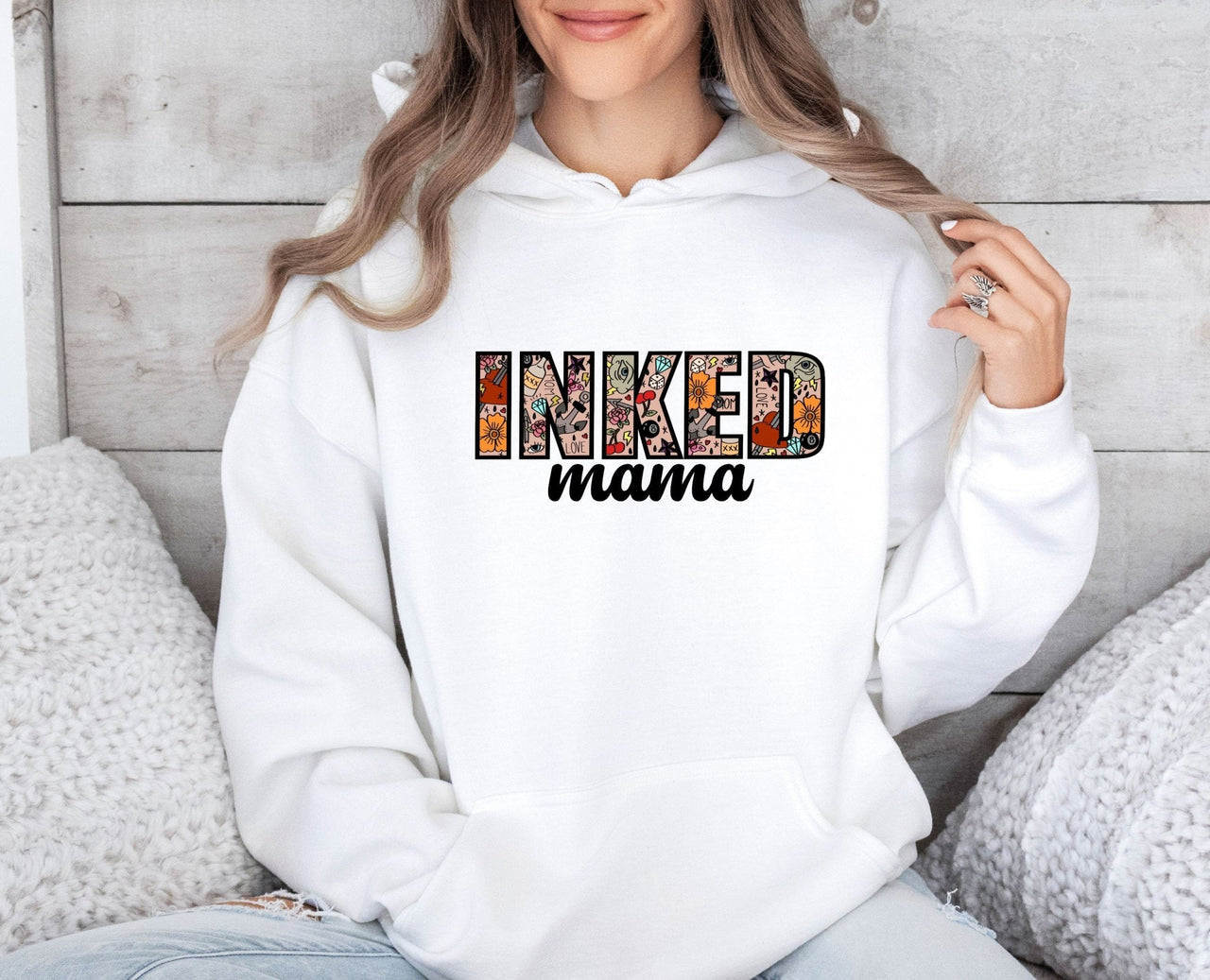 Inked Mama Hoodie - lismoreboutique - Hoodie - cute_mother_hoodie