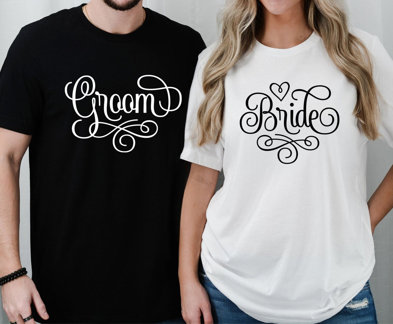 Bride Groom Shirts - lismoreboutique - Unisex T-Shirt - Bride_and_Groom