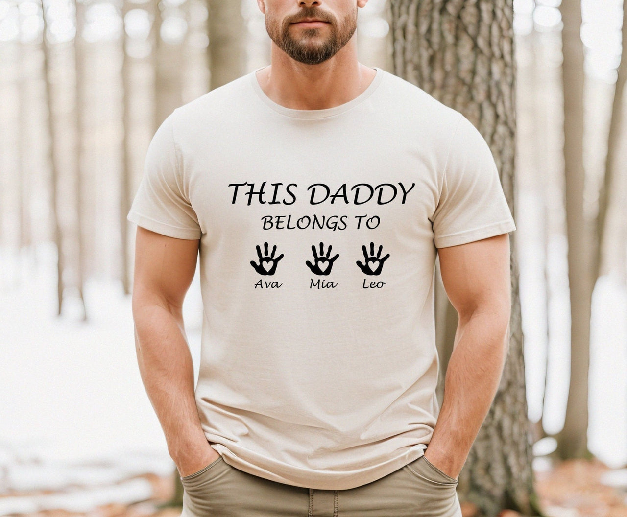 Daddy Belongs Shirt - lismoreboutique - Unisex T-Shirt - Custom_Dad_Shirt