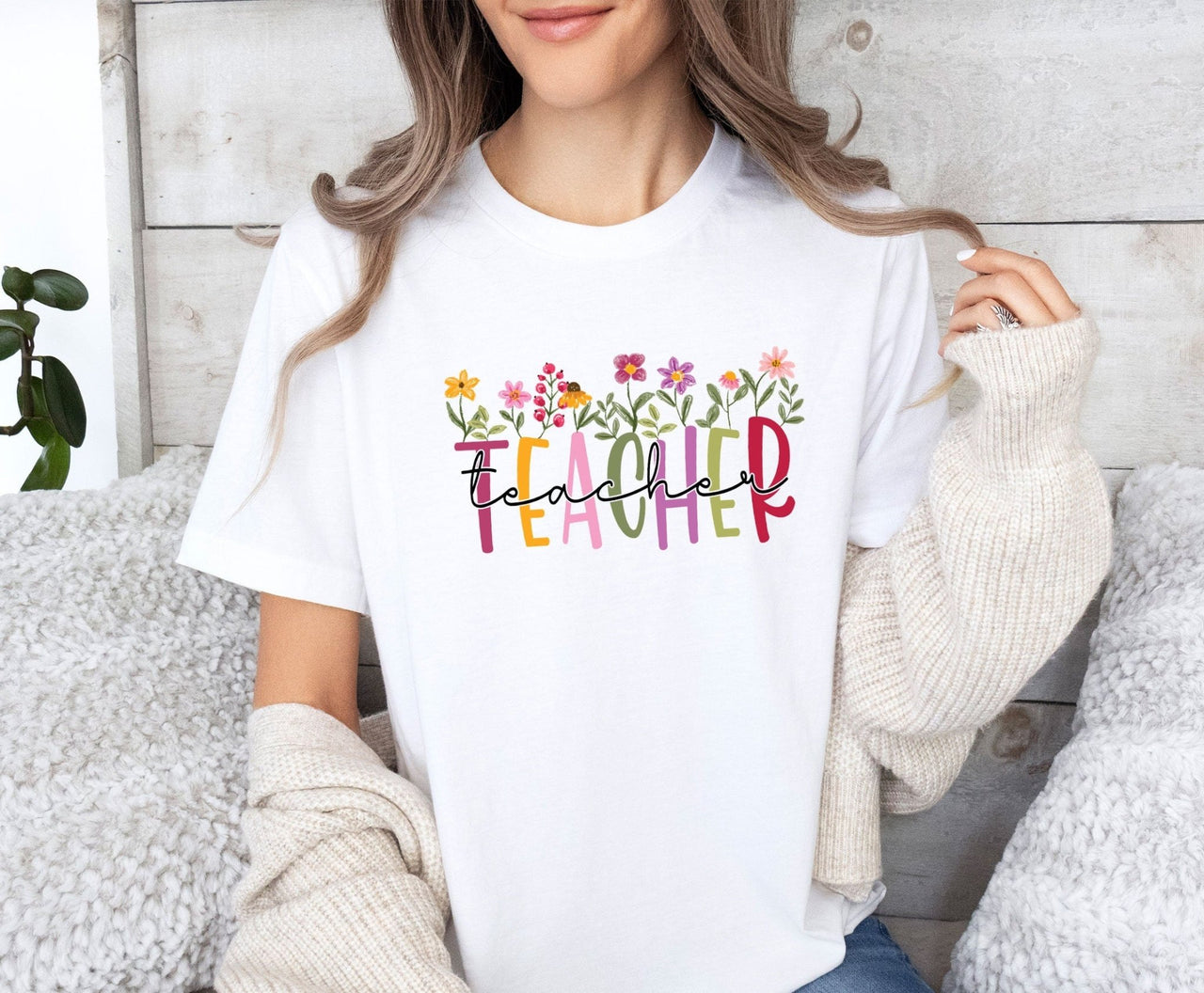 Floral Teacher Shirt - lismoreboutique - Unisex T-Shirt - Cute_Teacher_Present