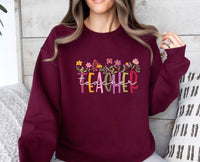 Thumbnail for Floral Teacher Sweatshirt - lismoreboutique - Sweatshirt - Cute_Teacher_Present