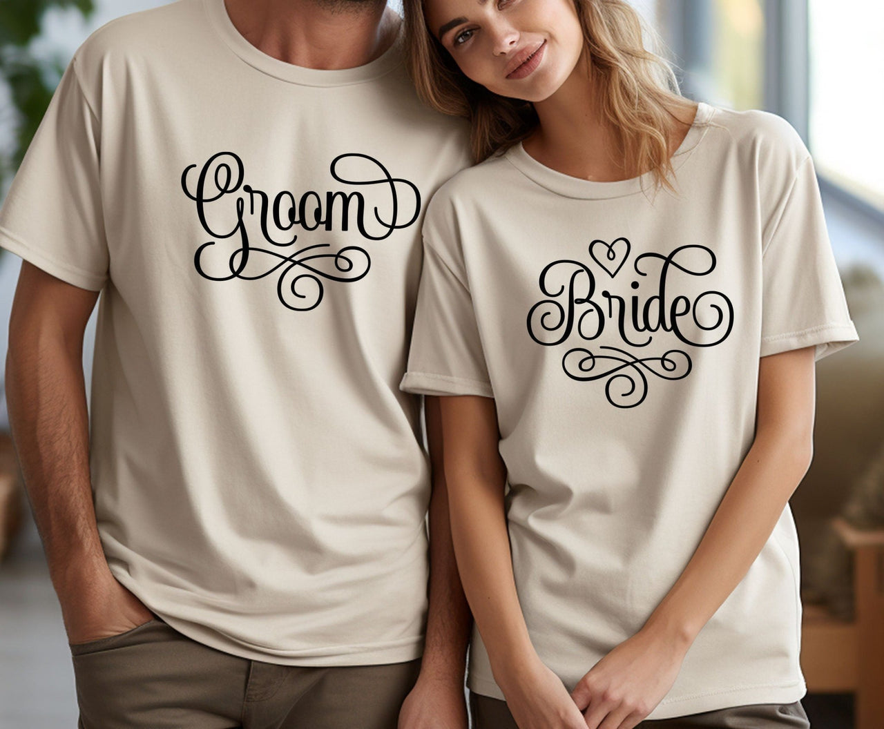 Bride Groom Shirts - lismoreboutique - Unisex T-Shirt - Bride_and_Groom