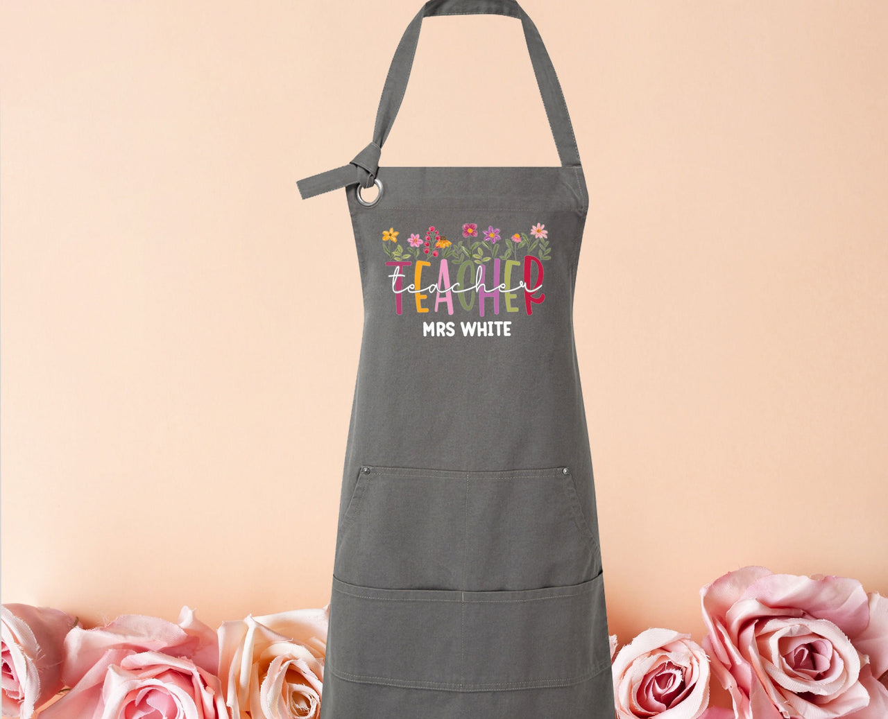 Teacher Apron - lismoreboutique - Canvas Apron - apron_with_pockets