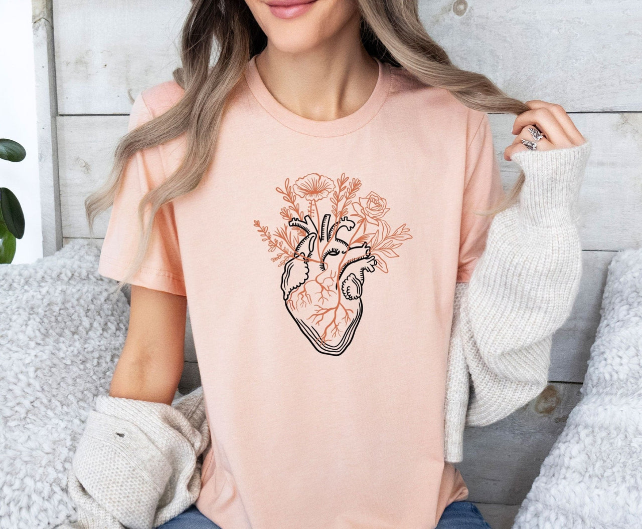 Floral Heart Shirt - lismoreboutique - Unisex T-Shirt - Anatomical_Heart