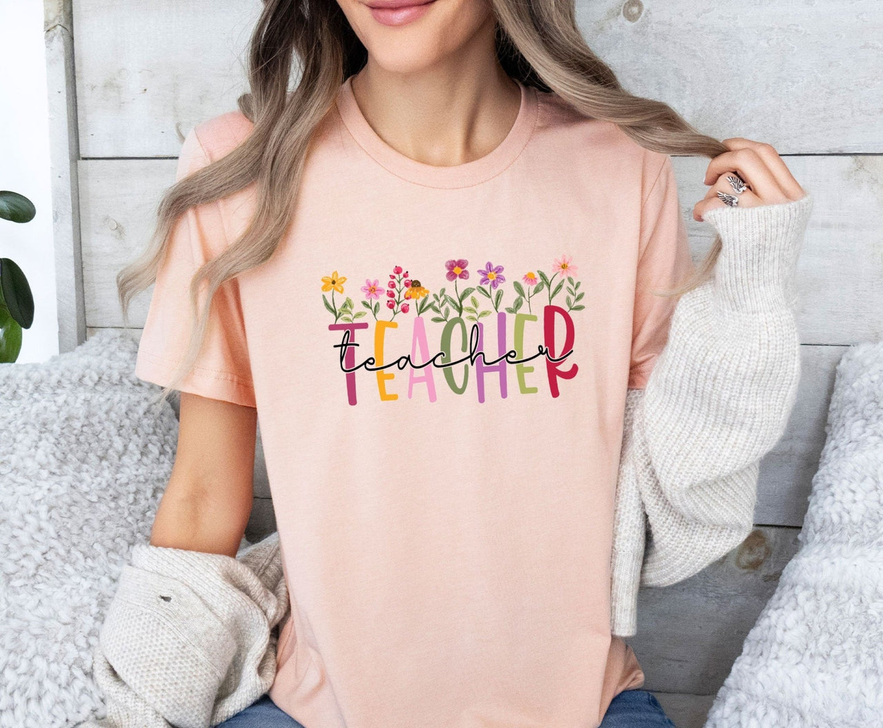 Floral Teacher Shirt - lismoreboutique - Unisex T-Shirt - Cute_Teacher_Present