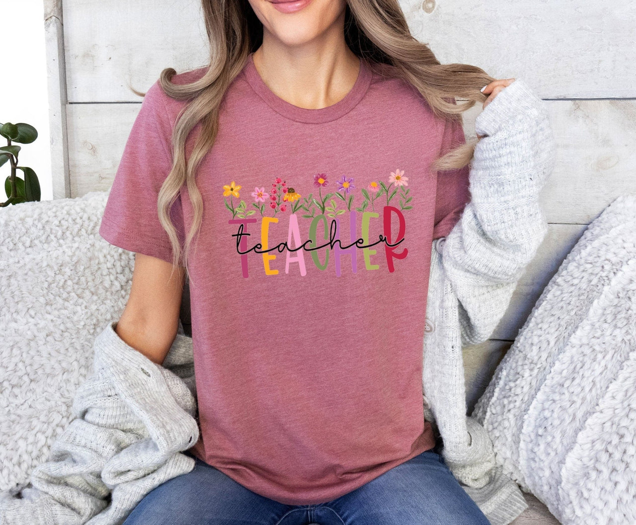 Floral Teacher Shirt - lismoreboutique - Unisex T-Shirt - Cute_Teacher_Present