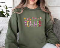 Thumbnail for Floral Teacher Sweatshirt - lismoreboutique - Sweatshirt - Cute_Teacher_Present