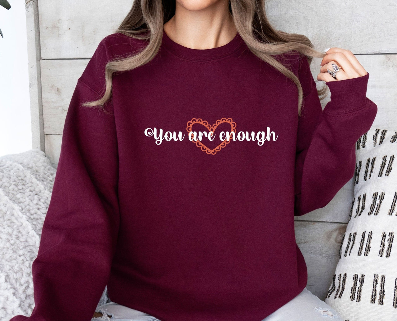 You Are Enough Sweatshirt - lismoreboutique - Sweatshirt - Anxiety_Sweatshirt