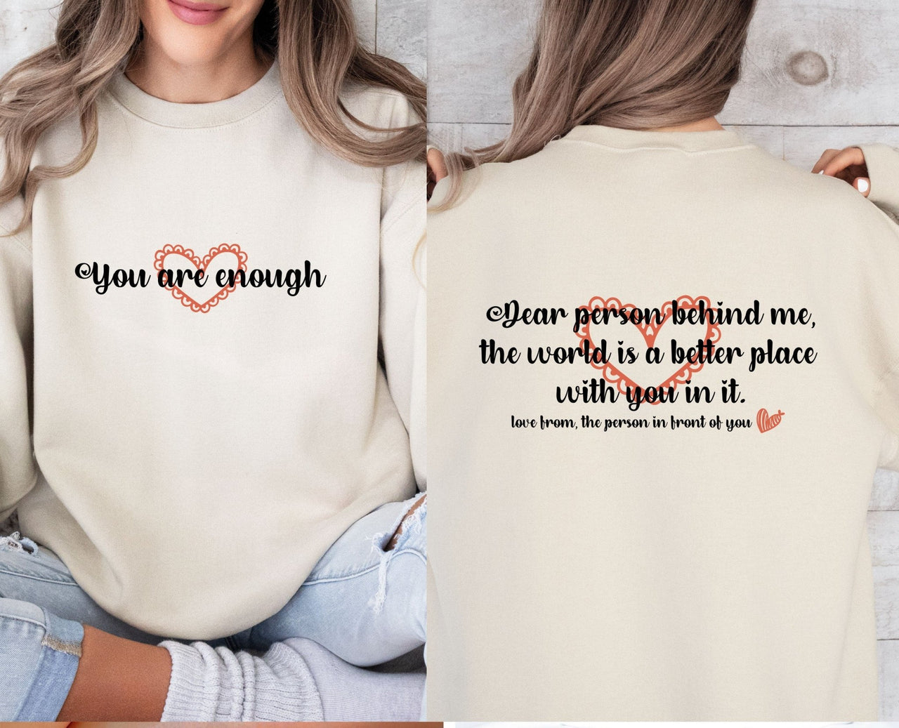 You Are Enough Sweatshirt - lismoreboutique - Sweatshirt - Anxiety_Sweatshirt