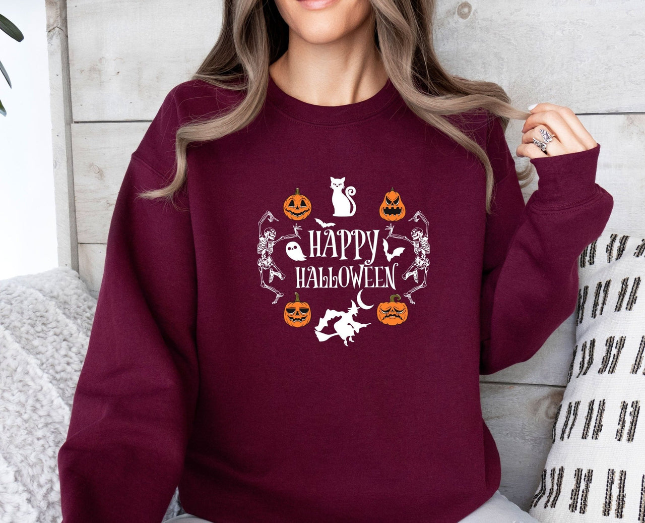 Happy Halloween Sweatshirt - lismoreboutique - Sweatshirt - autumn_halloween