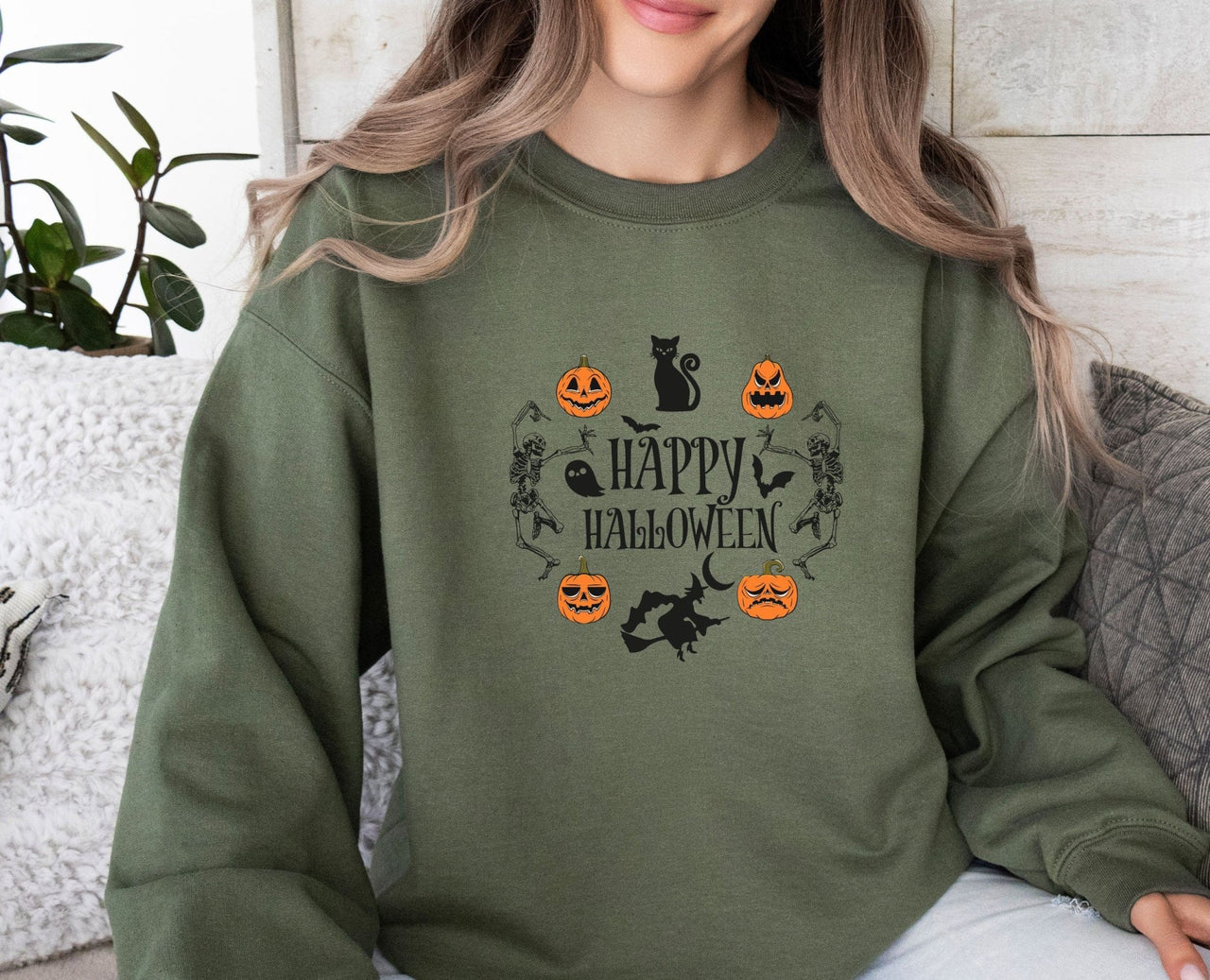 Happy Halloween Sweatshirt - lismoreboutique - Sweatshirt - autumn_halloween