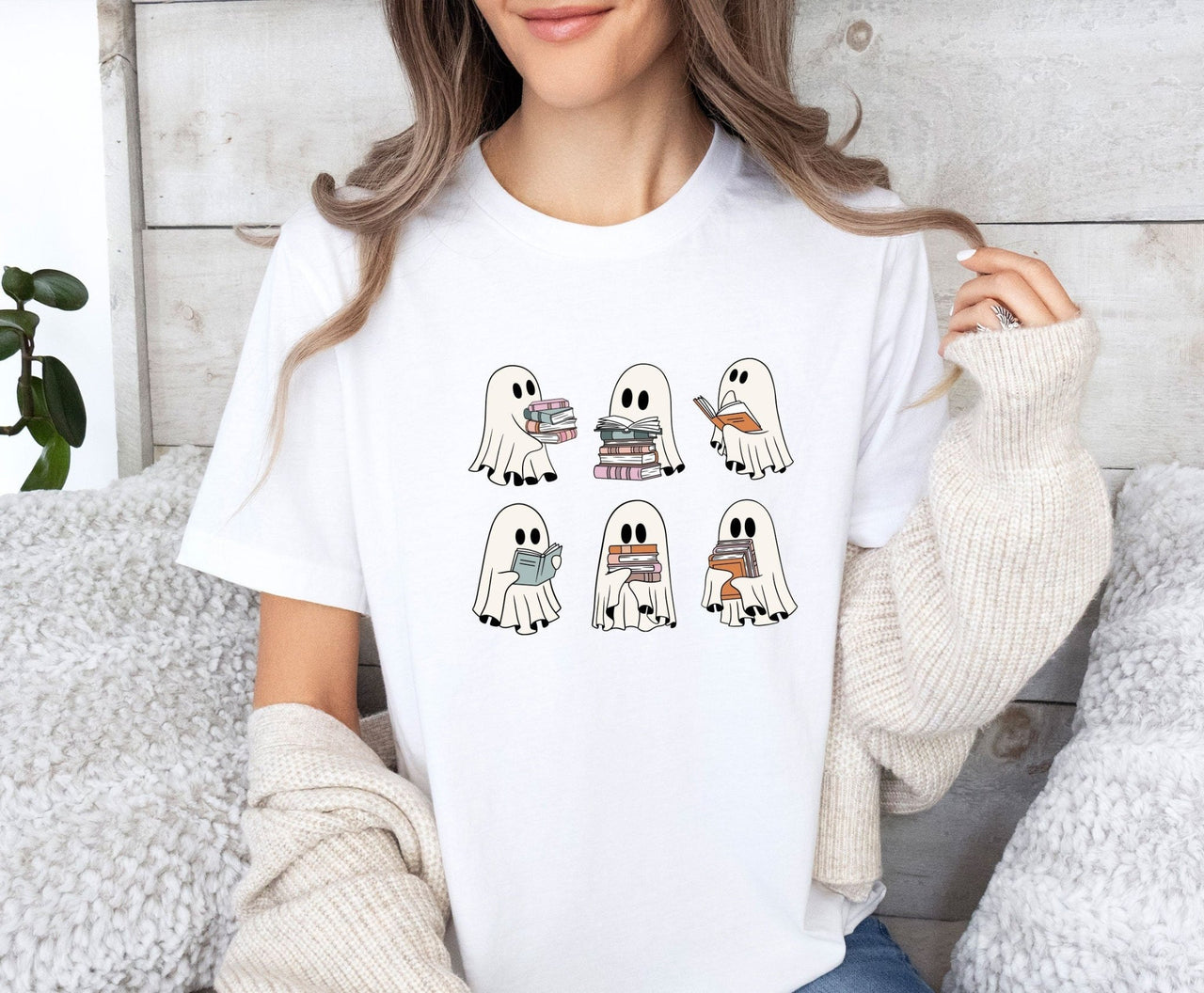 Ghost Reading Books Shirt - lismoreboutique - Unisex T-Shirt - Book_Lovers_Shirt