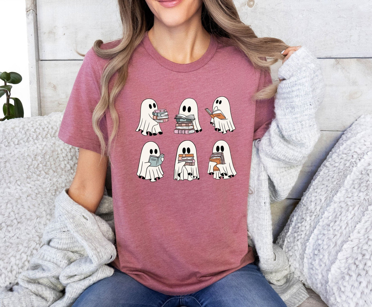 Ghost Reading Books Shirt - lismoreboutique - Unisex T-Shirt - Book_Lovers_Shirt