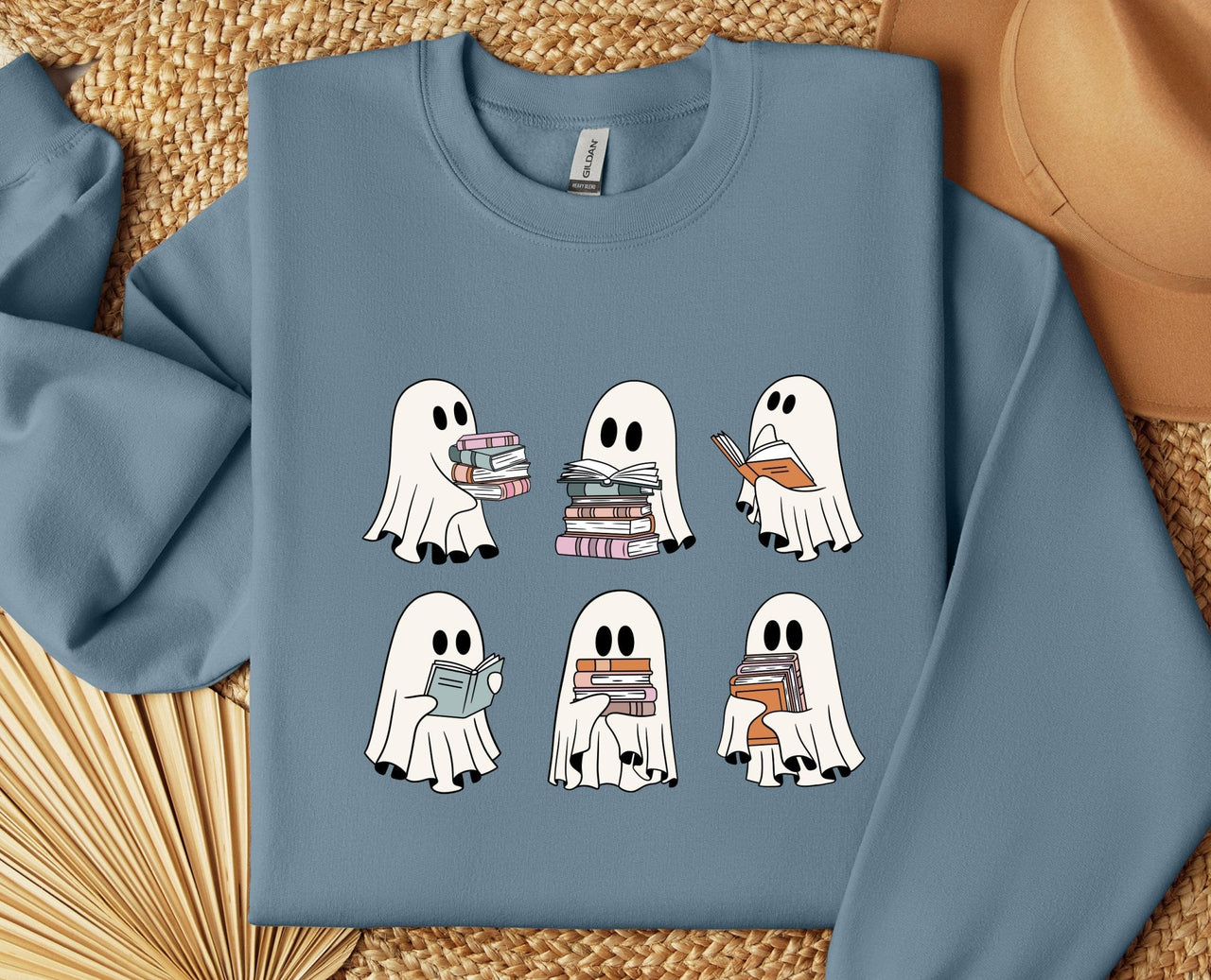 Ghost Book Sweatshirt - lismoreboutique - Sweatshirt - Book_Lovers_Gift