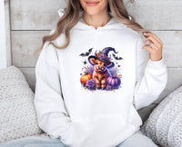 Thumbnail for Funny Witch Hoodie - lismoreboutique - Hoodie - Cow_Halloween_Top