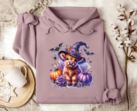 Thumbnail for Funny Witch Hoodie - lismoreboutique - Hoodie - Cow_Halloween_Top