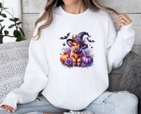 Thumbnail for Funny Witch Sweatshirt - lismoreboutique - Sweatshirt - Cow_Halloween