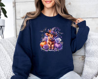 Thumbnail for Funny Witch Sweatshirt - lismoreboutique - Sweatshirt - Cow_Halloween