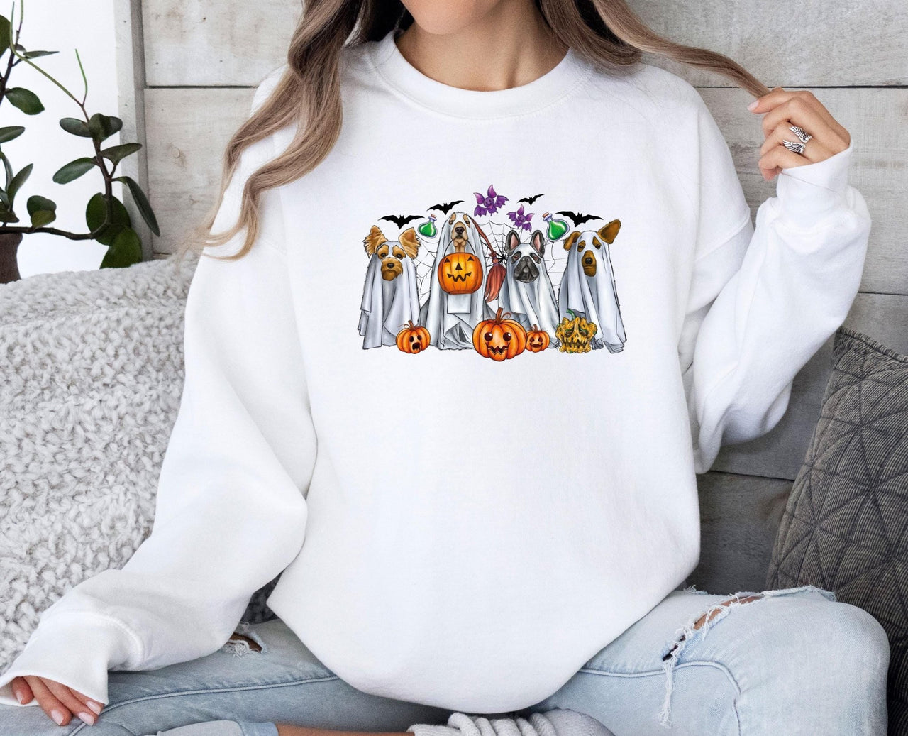 Halloween Dog Sweatshirt - lismoreboutique - Sweatshirt - dog_lover_gift