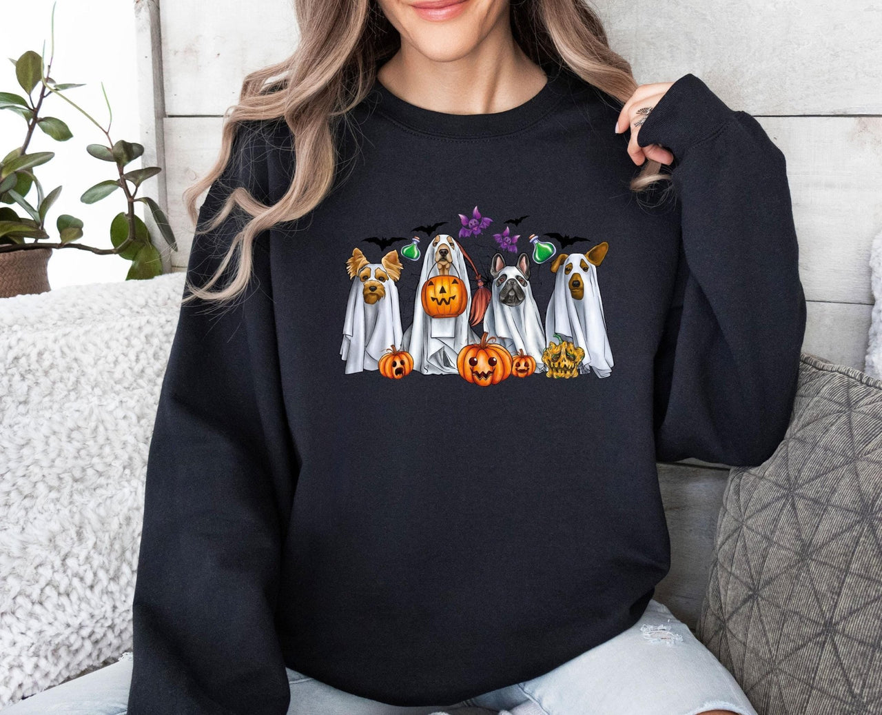 Halloween Dog Sweatshirt - lismoreboutique - Sweatshirt - dog_lover_gift