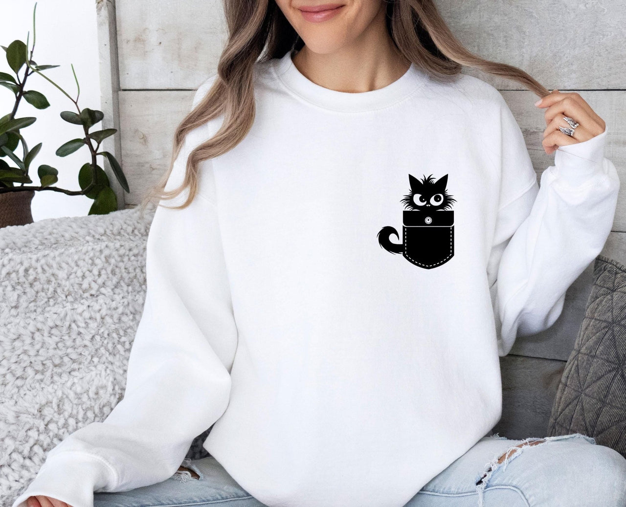 Black Cat Sweatshirt - lismoreboutique - Sweatshirt - black_cat_jumper