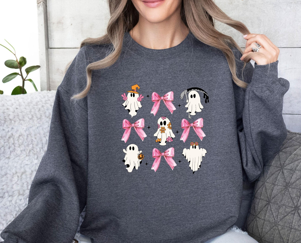 Ghost Sweatshirt - lismoreboutique - Sweatshirt - bow_ghost_sweatshirt