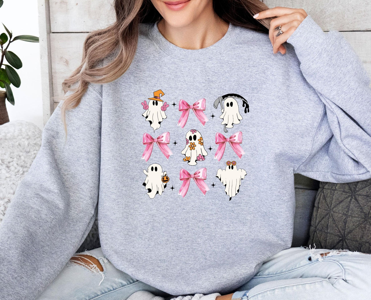 Ghost Sweatshirt - lismoreboutique - Sweatshirt - bow_ghost_sweatshirt