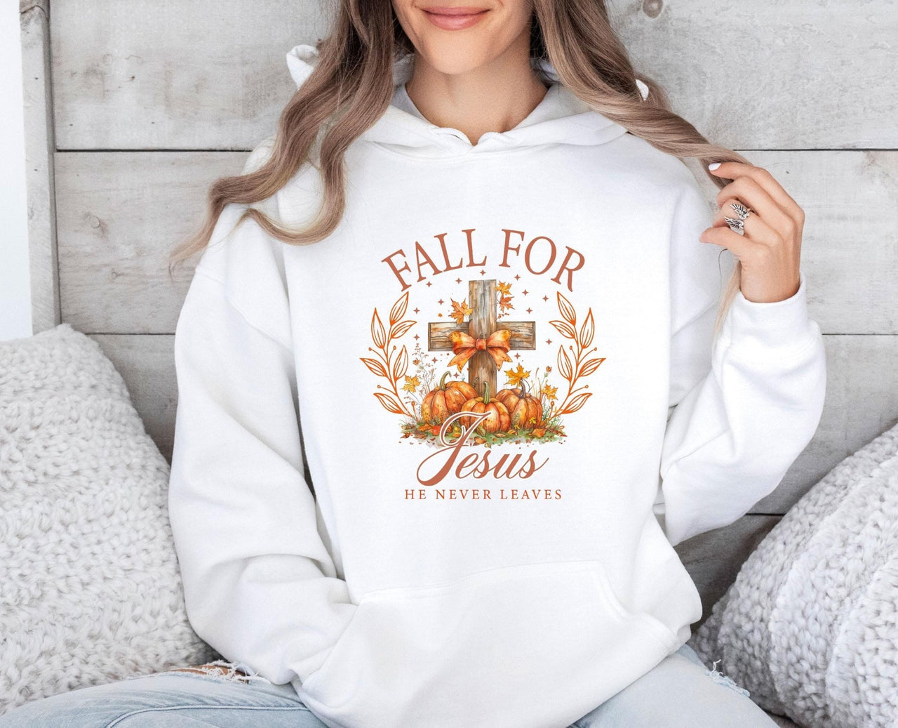 Fall For Jesus Hoodie - lismoreboutique - Hoodie - Autumn_Pumpkin_top