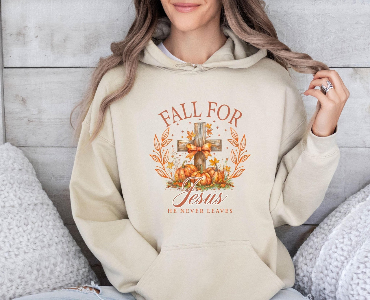 Fall For Jesus Hoodie - lismoreboutique - Hoodie - Autumn_Pumpkin_top