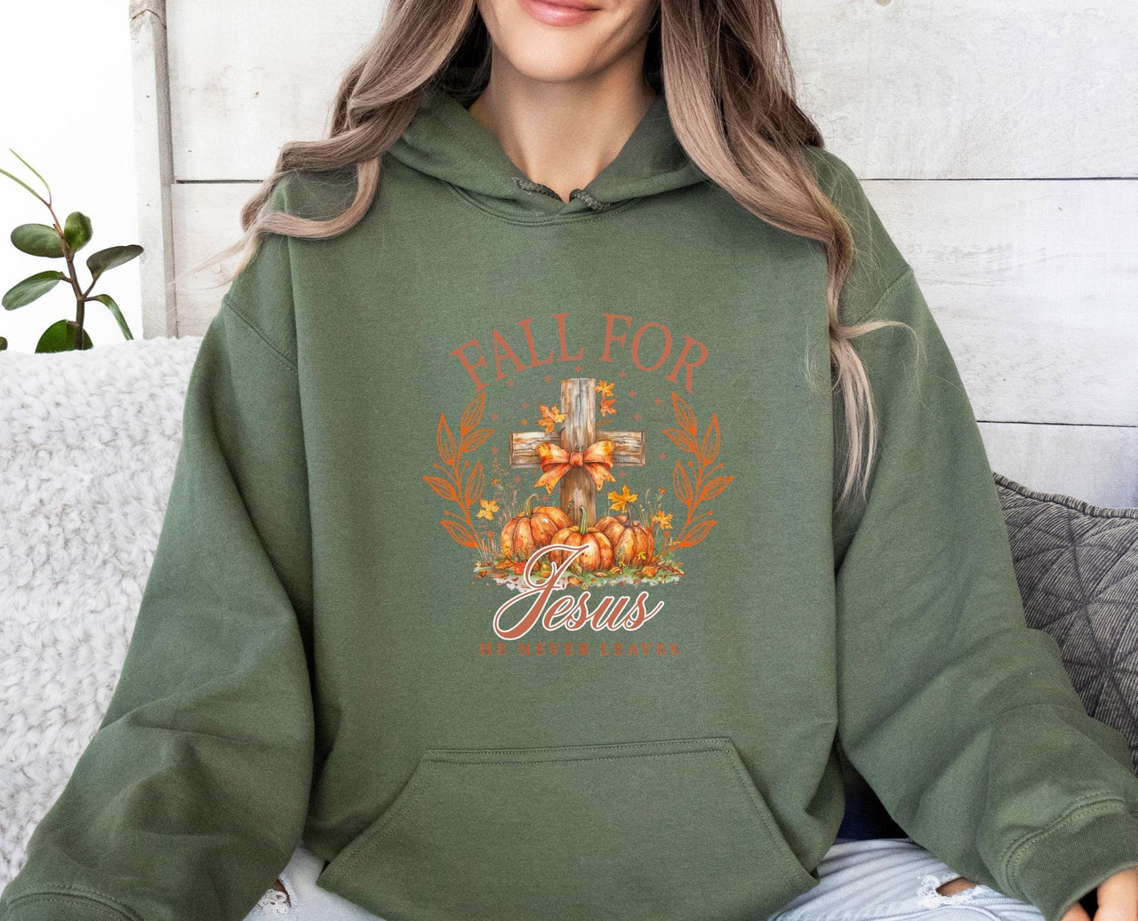 Fall For Jesus Hoodie - lismoreboutique - Hoodie - Autumn_Pumpkin_top