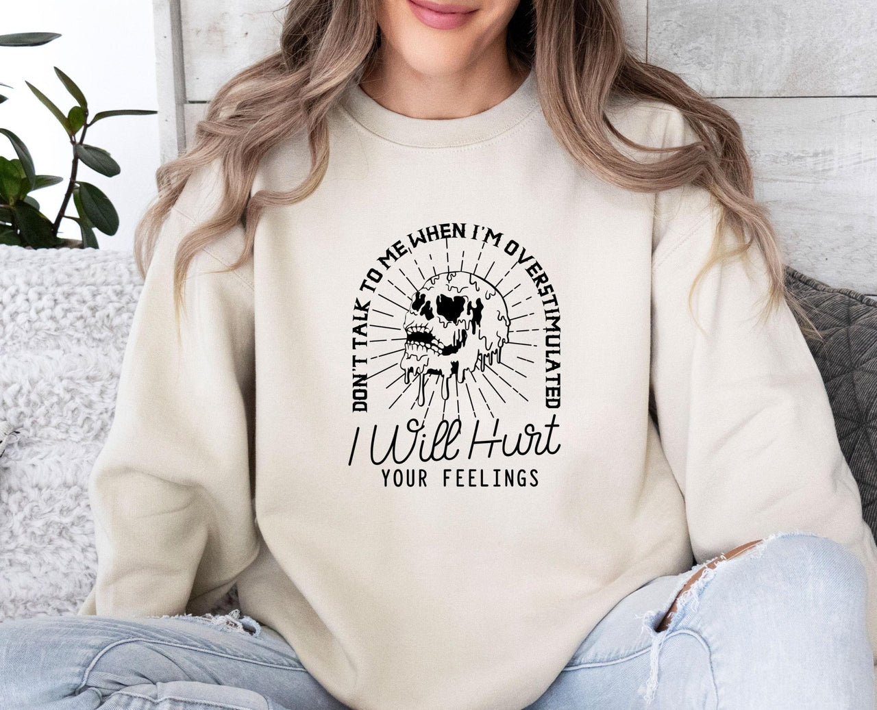 Overstimulated Sweater - lismoreboutique - Sweatshirt - anxiety_sweatshirt