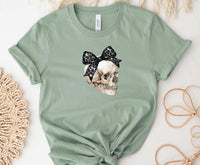 Thumbnail for Halloween Skull Shirt - lismoreboutique - Unisex T-Shirt - Black_Bow_Skull_Tee