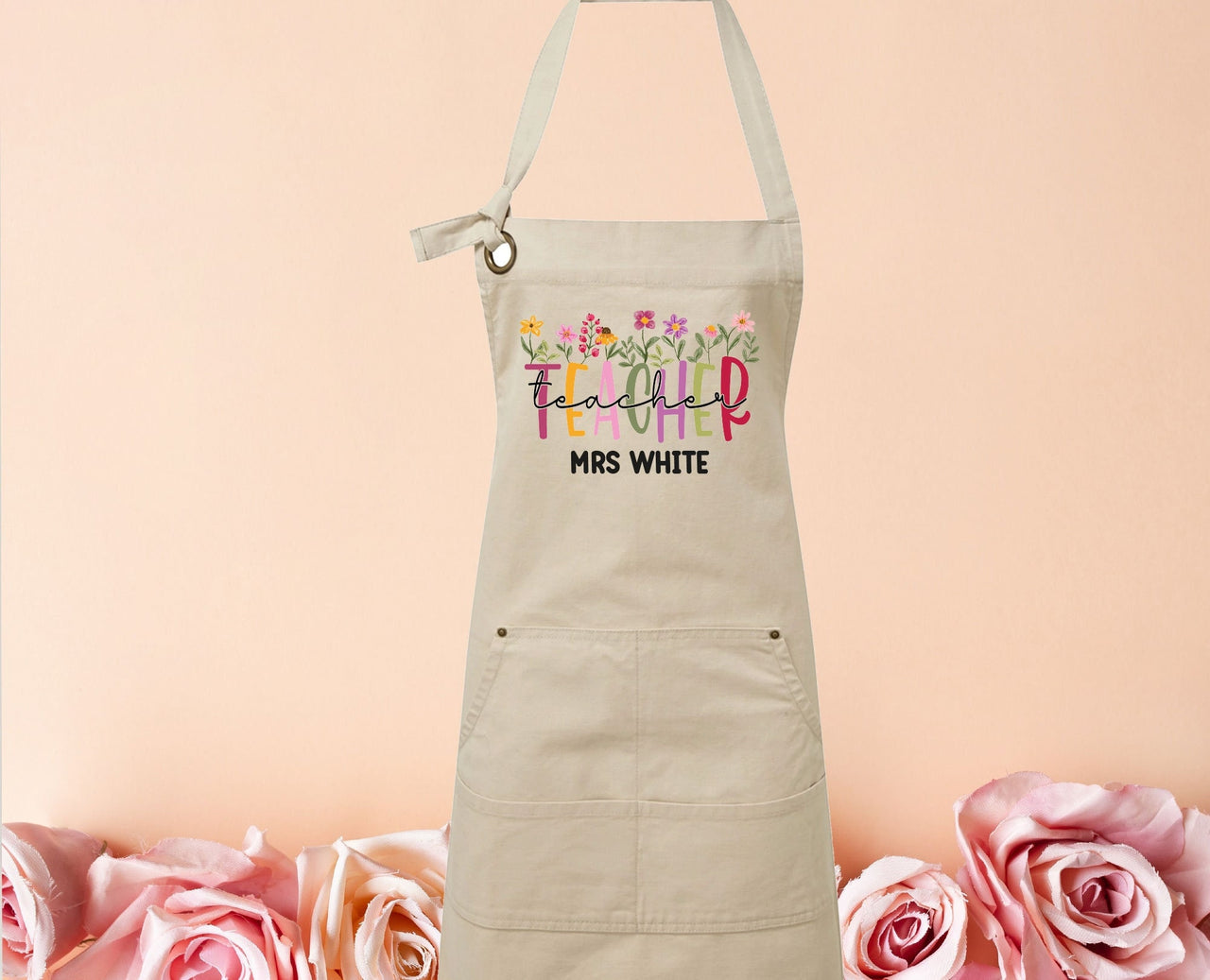 Teacher Apron - lismoreboutique - Canvas Apron - apron_with_pockets