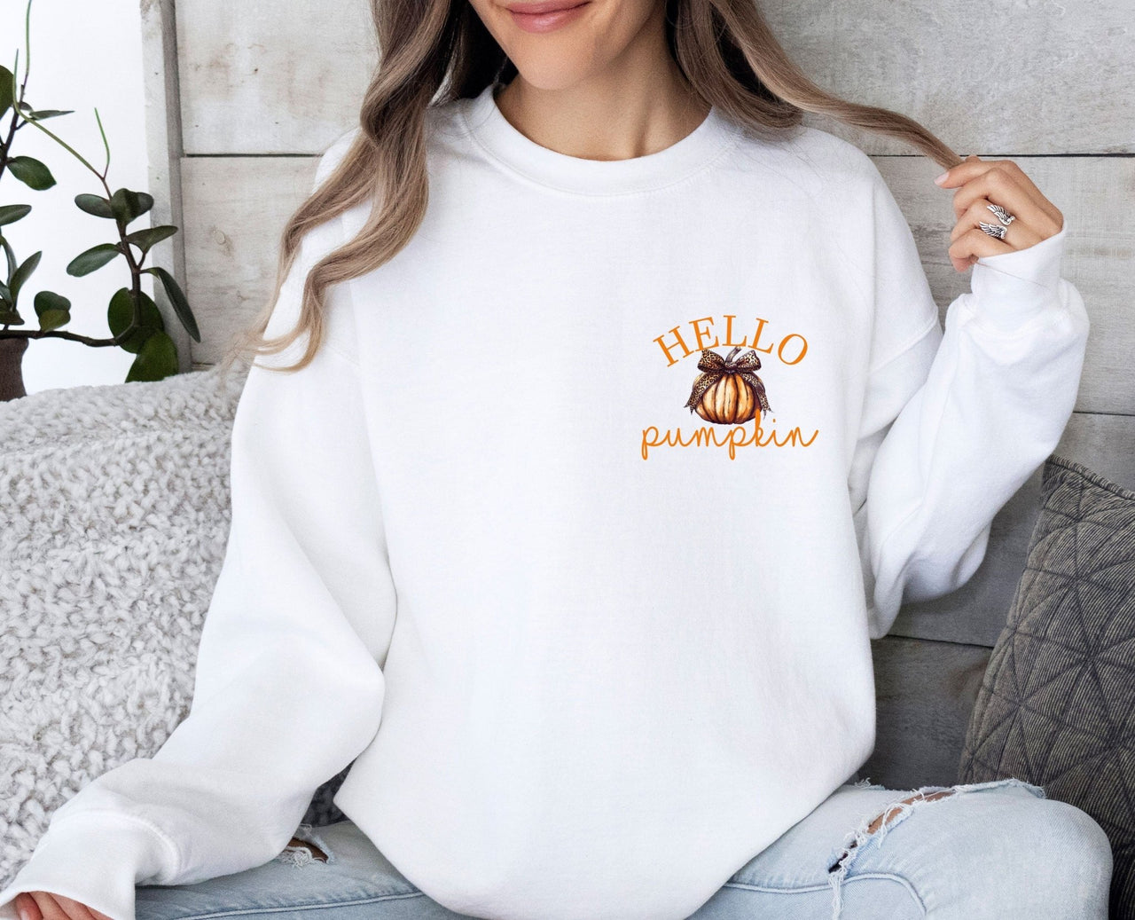 Hello Pumpkin Sweatshirt - lismoreboutique - Sweatshirt - Autumn_Sweatshirt