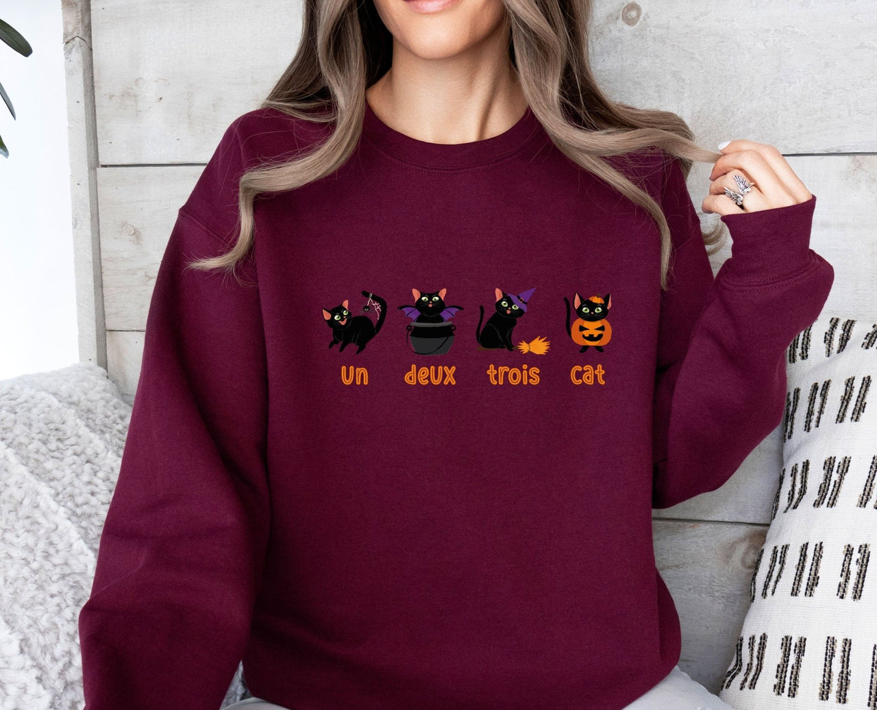 Halloween Cat Sweatshirt - lismoreboutique - Sweatshirt - Black_Cat_Gifts