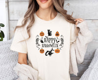 Thumbnail for Happy Halloween Shirt - lismoreboutique - Unisex T-Shirt - Dancing_Skeleton