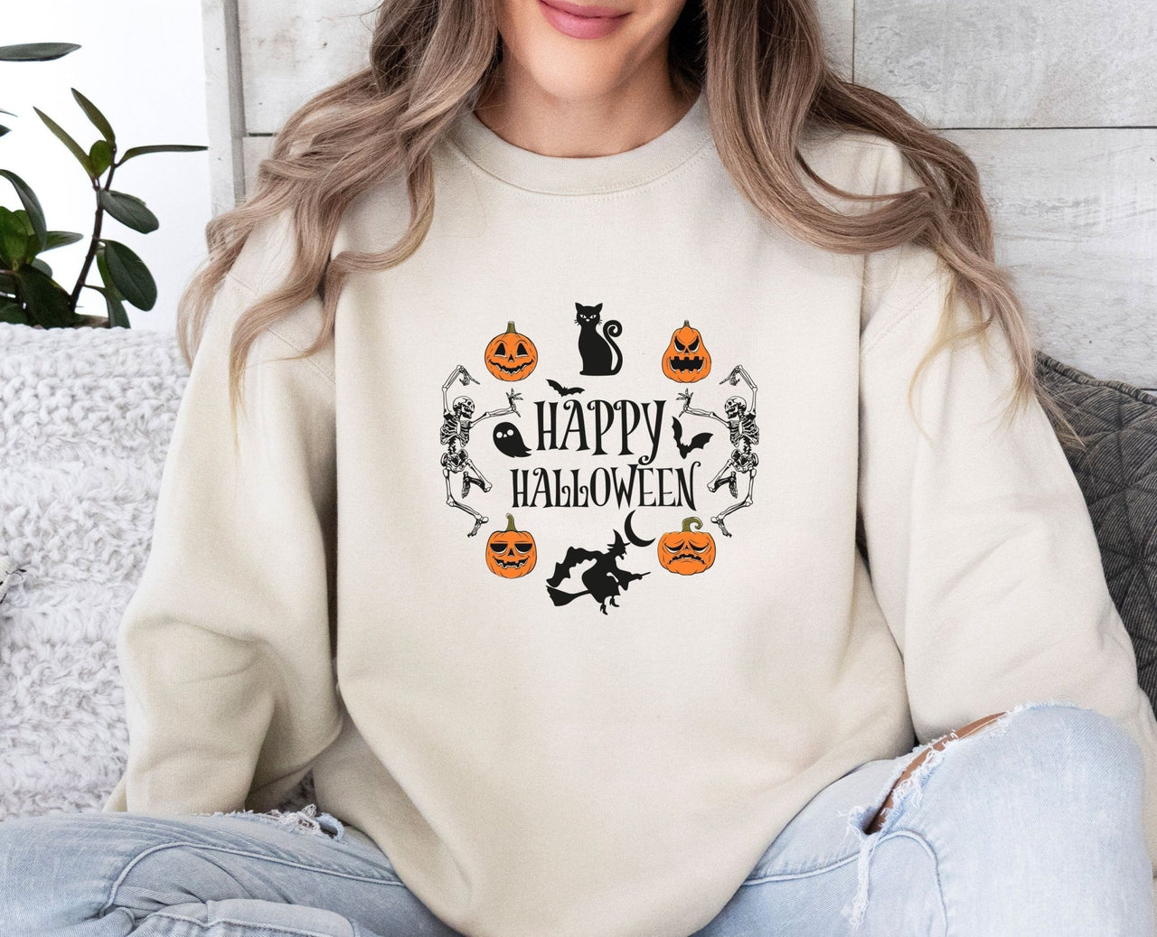 Happy Halloween Sweatshirt - lismoreboutique - Sweatshirt - autumn_halloween