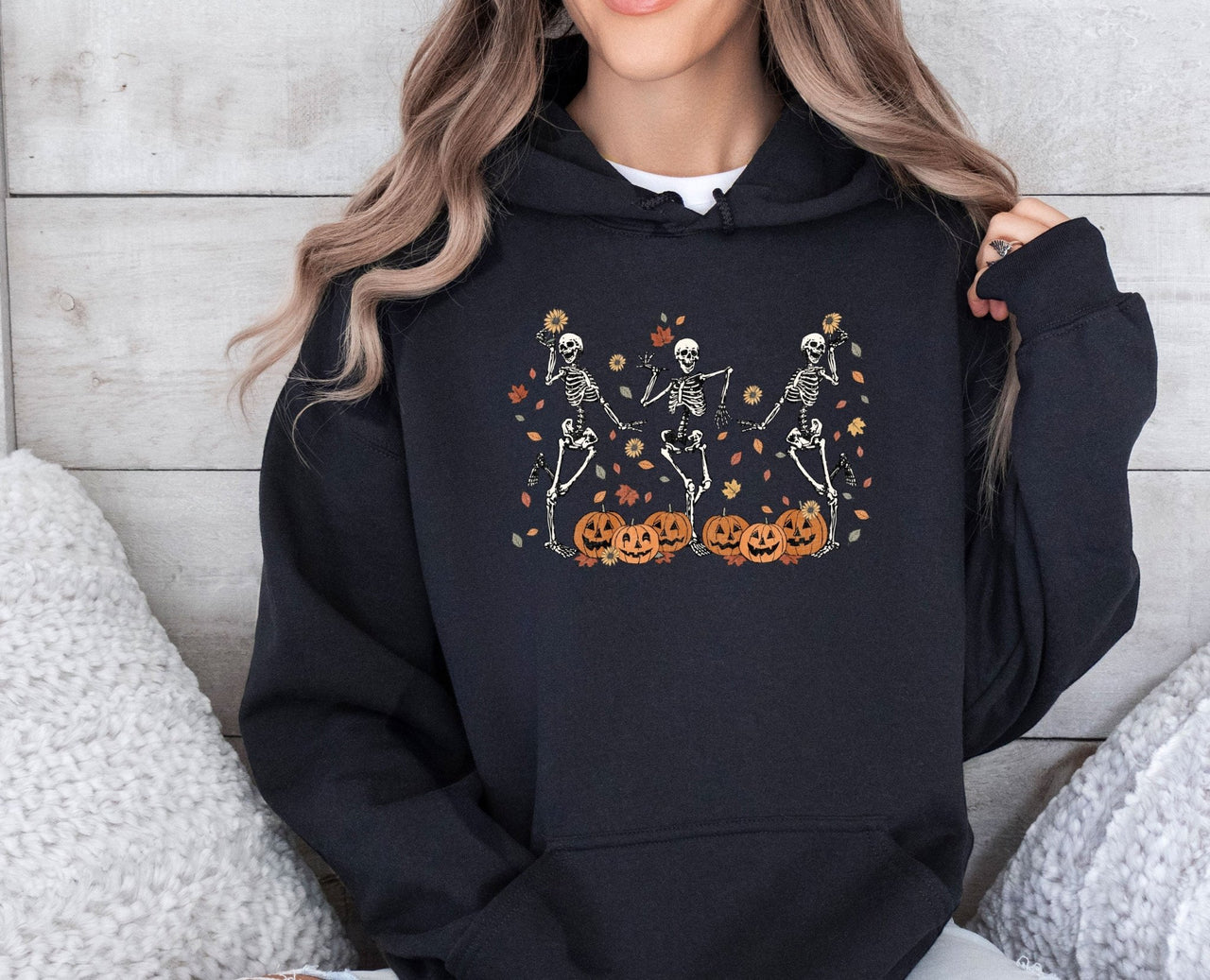 Skeleton Dance Hoodie - lismoreboutique - Hoodie - autumn_skeleton_top