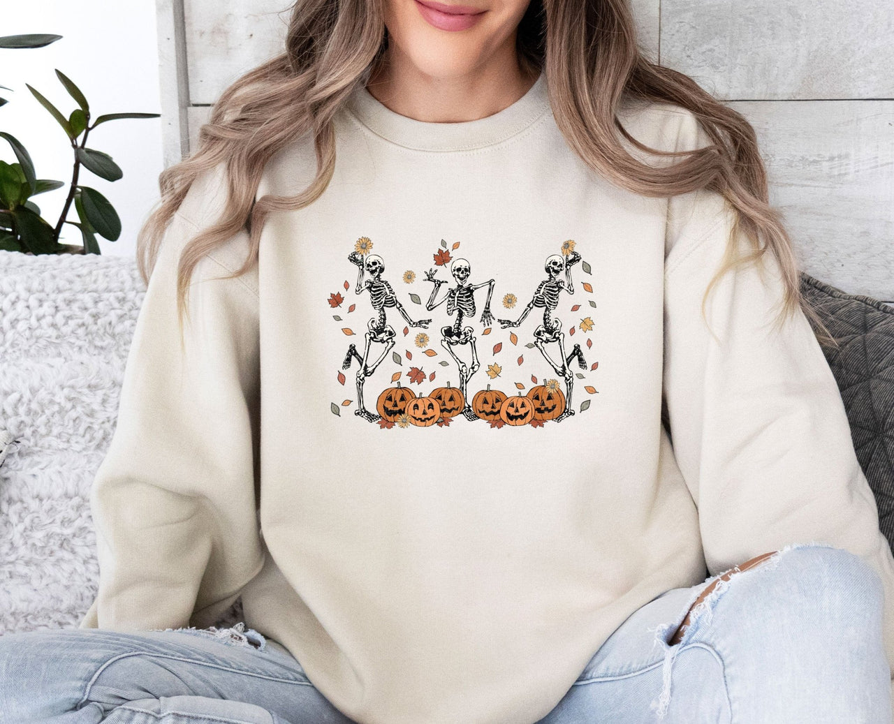 Skeleton Dance Sweatshirt - lismoreboutique - Sweatshirt - Cute_Skeleton_Gifts