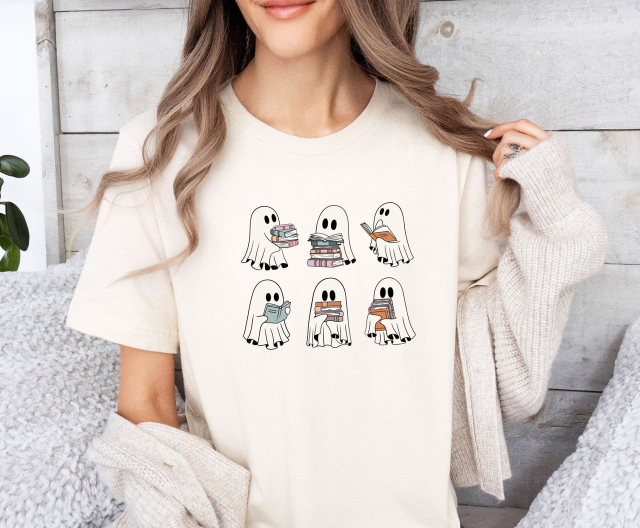 Ghost Reading Books Shirt - lismoreboutique - Unisex T-Shirt - Book_Lovers_Shirt