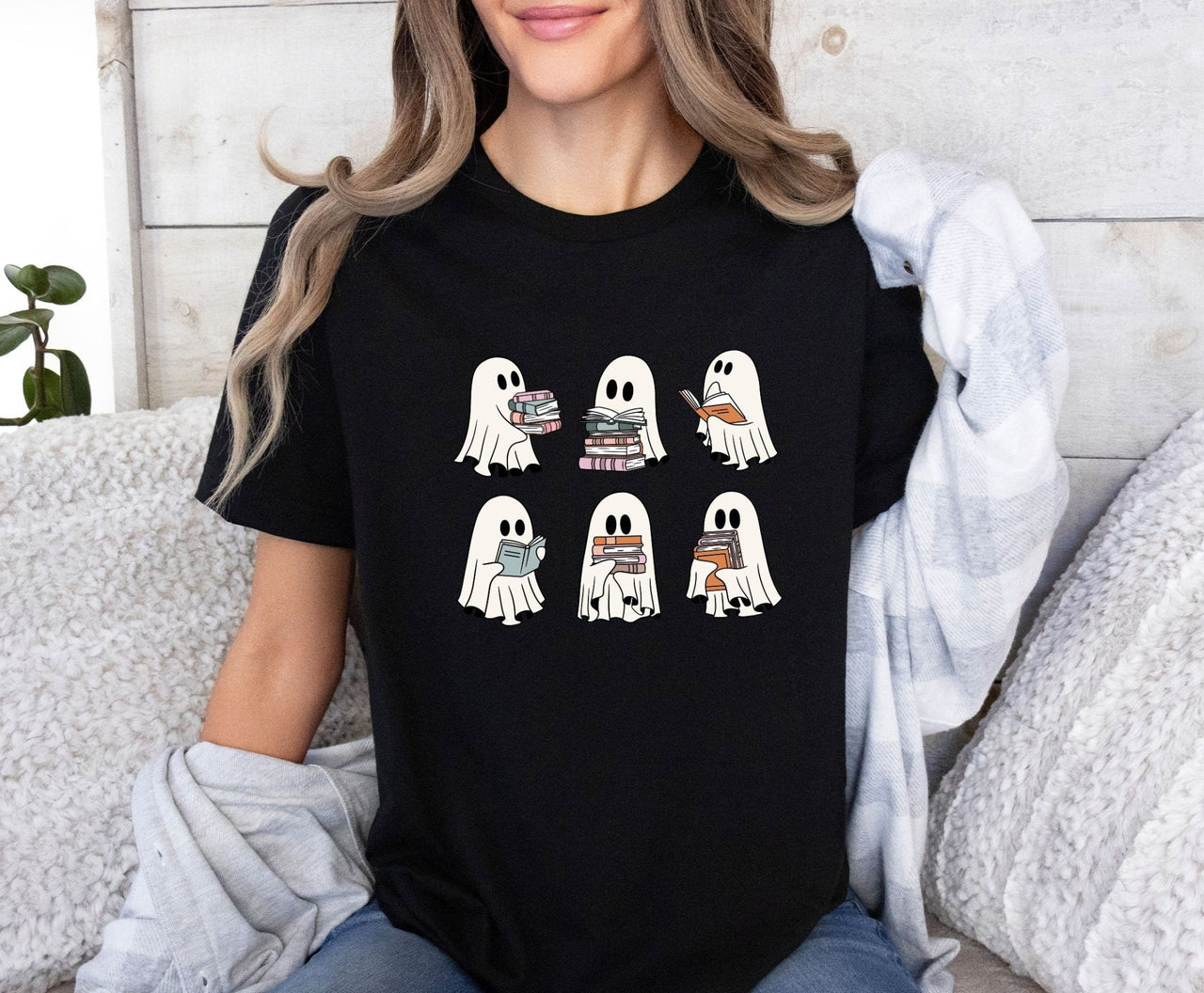 Ghost Reading Books Shirt - lismoreboutique - Unisex T-Shirt - Book_Lovers_Shirt