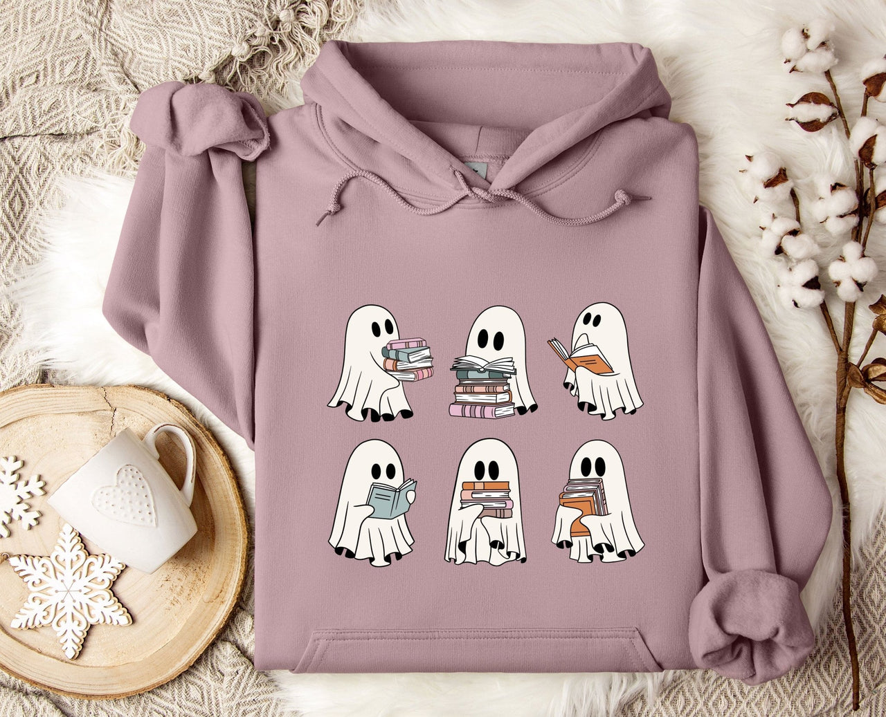 Ghost Reading Books Hoodie - lismoreboutique - Hoodie - Book_Lover_Gift