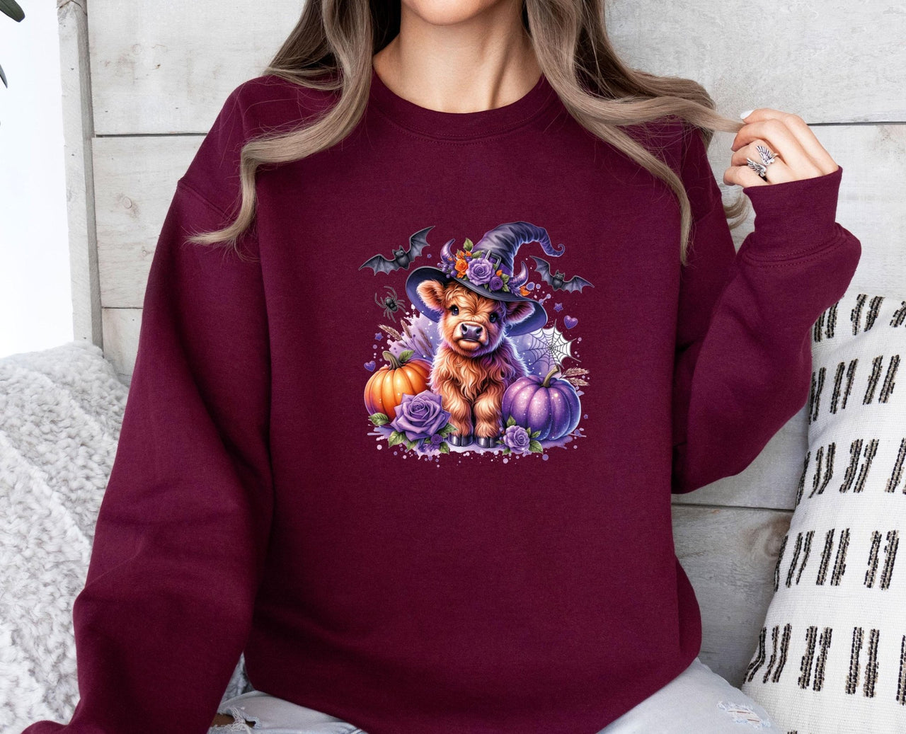 Funny Witch Sweatshirt - lismoreboutique - Sweatshirt - Cow_Halloween