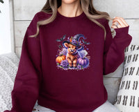 Thumbnail for Funny Witch Sweatshirt - lismoreboutique - Sweatshirt - Cow_Halloween