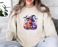 Thumbnail for Funny Witch Sweatshirt - lismoreboutique - Sweatshirt - Cow_Halloween