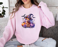 Thumbnail for Funny Witch Sweatshirt - lismoreboutique - Sweatshirt - Cow_Halloween