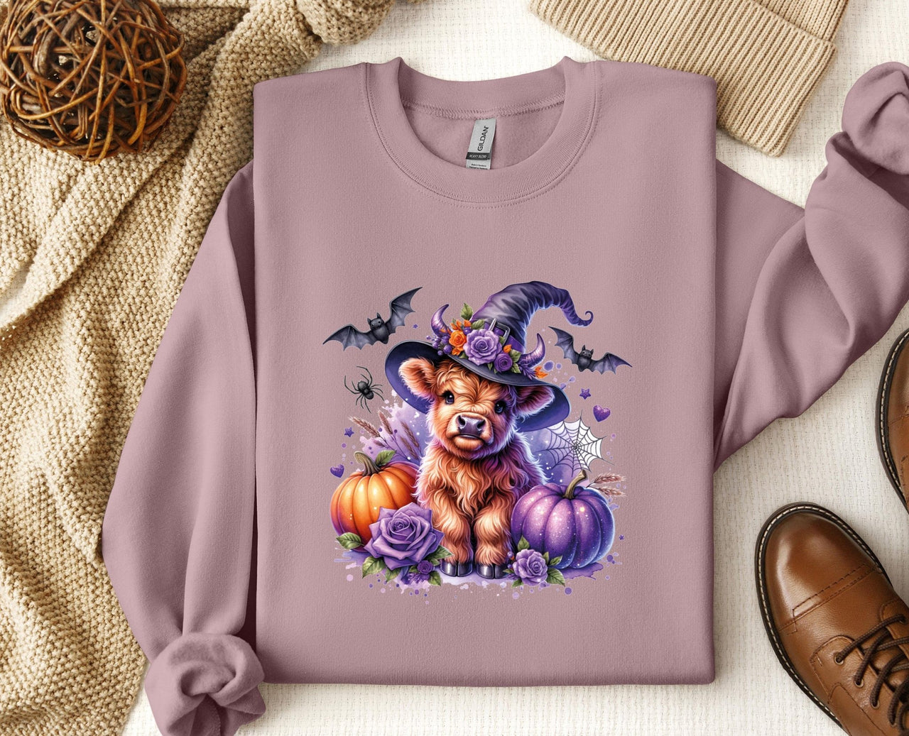 Funny Witch Sweatshirt - lismoreboutique - Sweatshirt - Cow_Halloween