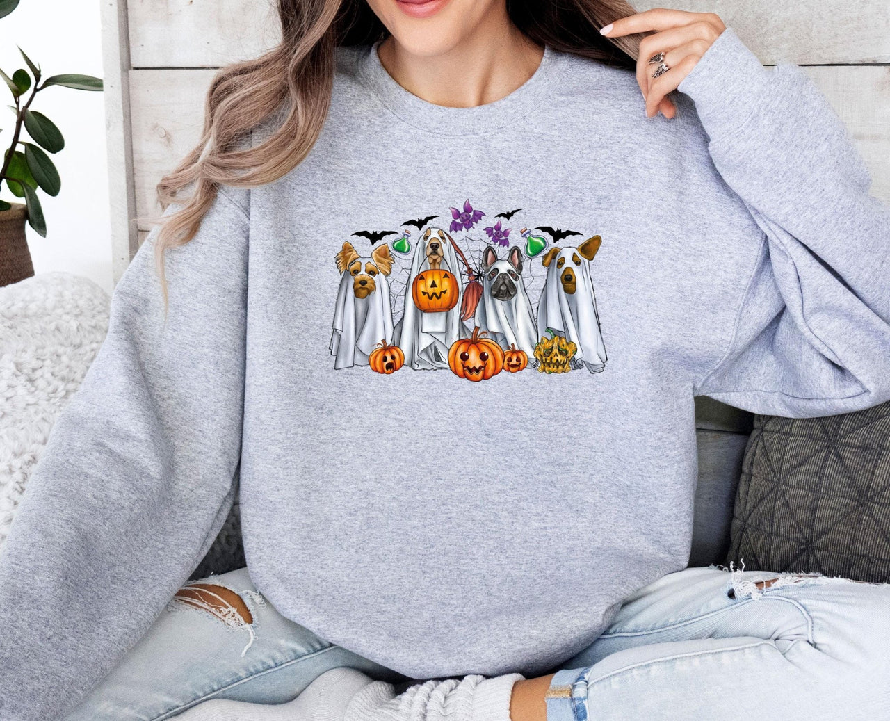 Halloween Dog Sweatshirt - lismoreboutique - Sweatshirt - dog_lover_gift