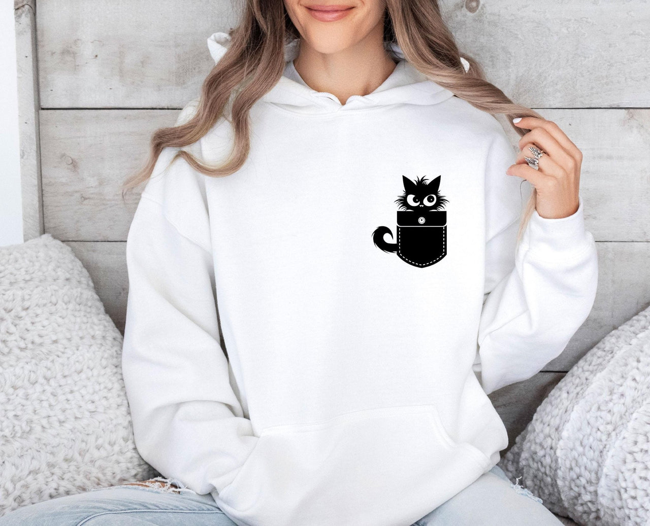 Black Cat Hoodie - lismoreboutique - Hoodie - Black_Cat_Hoodie